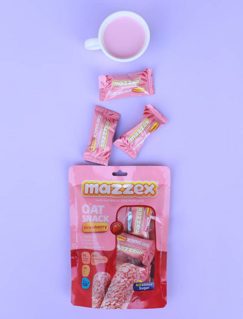 Mazzex Strawberry Oat Snack – No Added Sugar, 120g