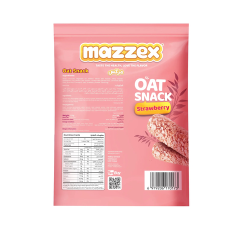 Mazzex Strawberry Oat Snack – No Added Sugar, 120g